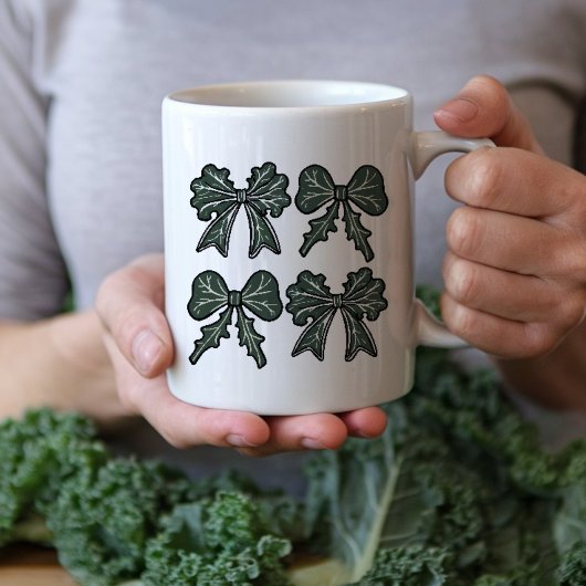Kale green Bow Koffiemok