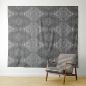 Kale Ikat 4 B&W Wandkleed (In Situ (horizontaal))