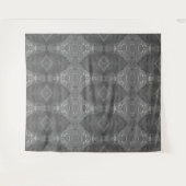 Kale Ikat 4 B&W Wandkleed (Voorkant (horizontaal))