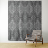 Kale Ikat 4 B&W Wandkleed (In situ)