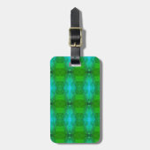 Kale Ikat Greenleaf Bagagelabel (Voorkant verticaal)