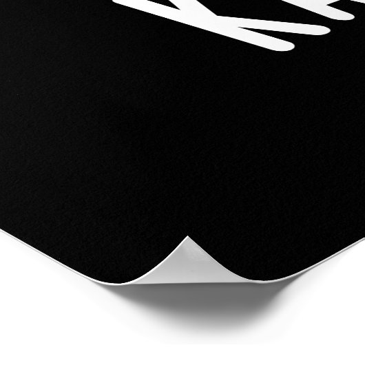 Kale-in-it Funny Veggie Kale Pun Dark BG Poster (Hoek)