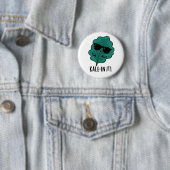 Kale-in it Funny Veggie Kale Pun Ronde Button 5,7 Cm (In situ)