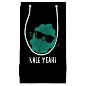 Kale Ja Funny Veggie Pun Dark BG Klein Cadeauzakje (Voorkant)