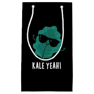 Kale Ja Funny Veggie Pun Dark BG Klein Cadeauzakje
