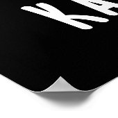 Kale Ja Funny Veggie Pun Dark BG Poster (Hoek)