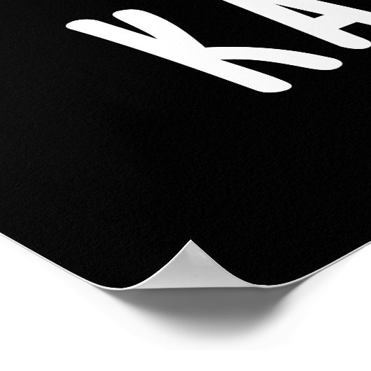 Kale Ja Funny Veggie Pun Dark BG Poster (Hoek)