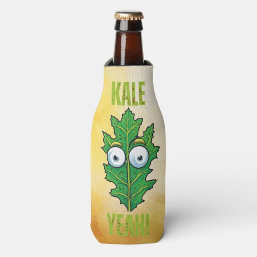 Kale Ja Funny Veggie Pun Koelbox Flesjeskoeler (Fles Voorkant)