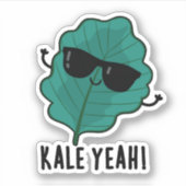 Kale Ja Funny Veggie Pun Sticker (Voorkant)