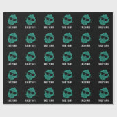 Kale Ja Grappige Groente Grap Donkere Achtergrond Cadeaupapier (Vlak)