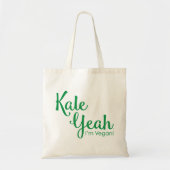 Kale Ja, ik ben Vegan Budget Canvas tas (Voorkant)