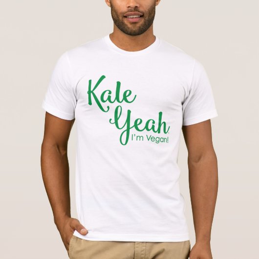 Kale Ja, ik ben Vegan Mannen T-Shirt (Voorkant)