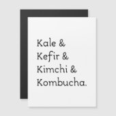 Kale Kefir Kimchi Kombucha Briefkaart (Voorkant / Achterkant)