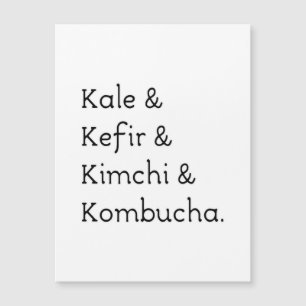 Kale Kefir Kimchi Kombucha Briefkaart