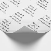 Kale Kefir Kimchi Kombucha Cadeaupapier (Hoek)