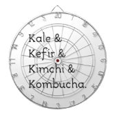 Kale Kefir Kimchi Kombucha Dartbord (Voorkant)