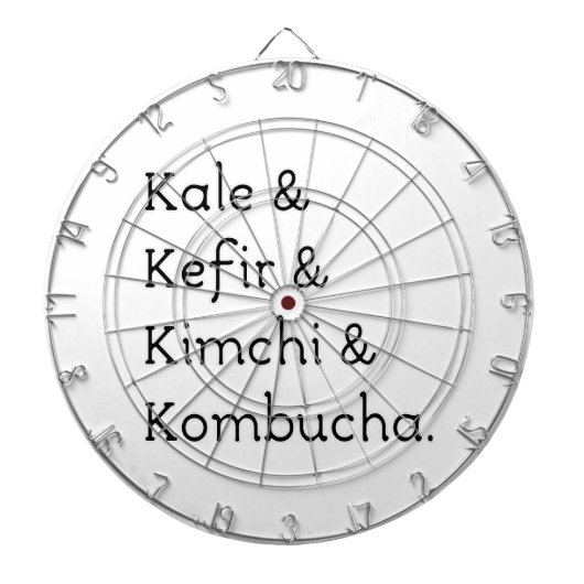 Kale Kefir Kimchi Kombucha Dartbord (Voorkant)