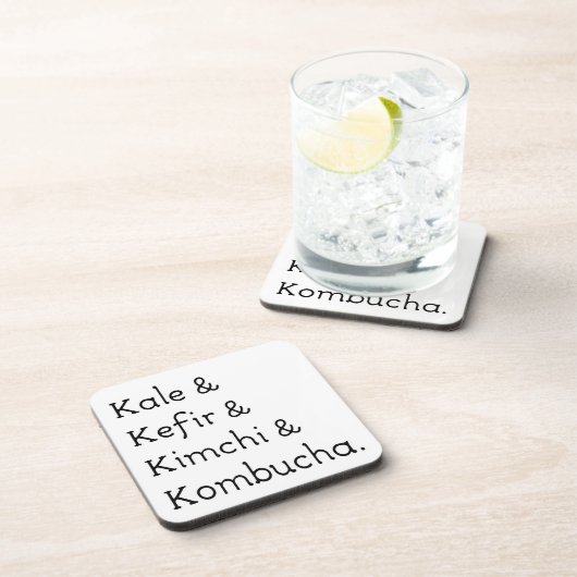 Kale Kefir Kimchi Kombucha Drankjes Onderzetter (Rechterzijde)