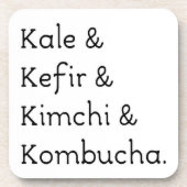Kale Kefir Kimchi Kombucha Drankjes Onderzetter (Voorkant)