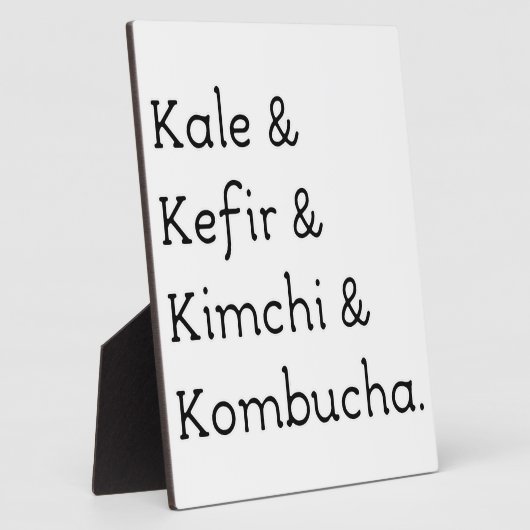 Kale Kefir Kimchi Kombucha Fotoplaat (Zijkant)