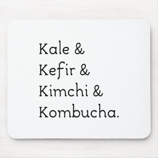 Kale Kefir Kimchi Kombucha Muismat (Voorkant)