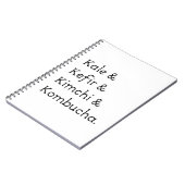 Kale Kefir Kimchi Kombucha Notitieboek (Linkerzijde)