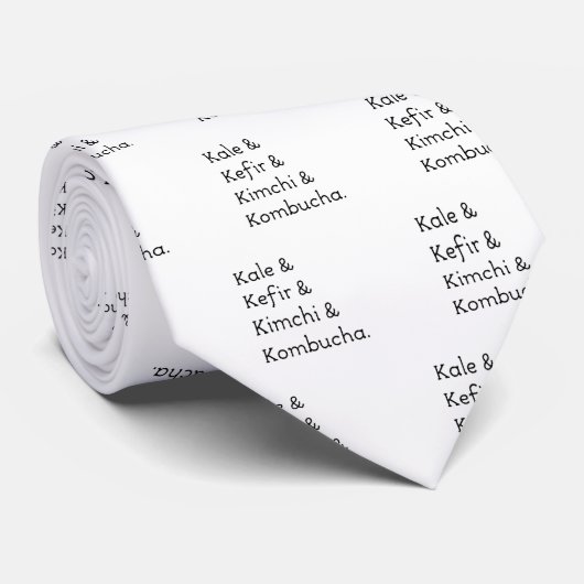 Kale Kefir Kimchi Kombucha Stropdas (Opgerold)