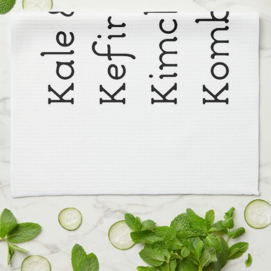 Kale Kefir Kimchi Kombucha Theedoek (Gevouwen)