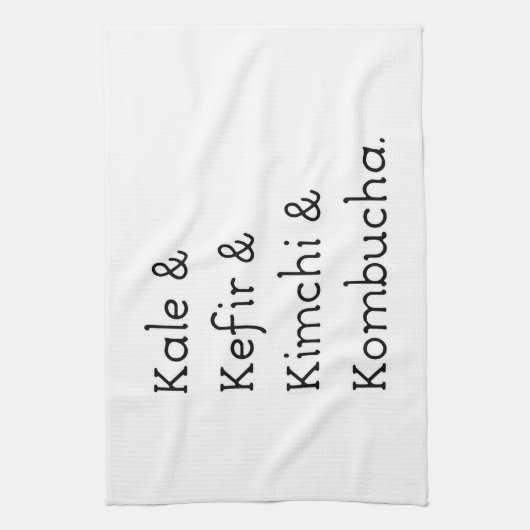 Kale Kefir Kimchi Kombucha Theedoek (Verticaal)