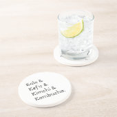 Kale Kefir Kimchi Kombucha Zandsteen Onderzetter (Zijkant)