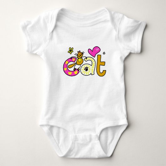 Kale Kitten Baby Body - Cute Kat Uitrusting Cadeau Romper (Voorkant)