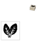 Kale Leaves Vegetarian Menu Choice Rustic Linocut Rubberstempel (Gestempeld)