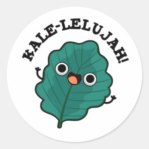 Kale-lelujah Funny Veggie Kale Pun Ronde Sticker
