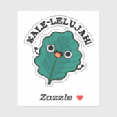 Kale-lelujah Funny Veggie Kale Pun Sticker (Vel)