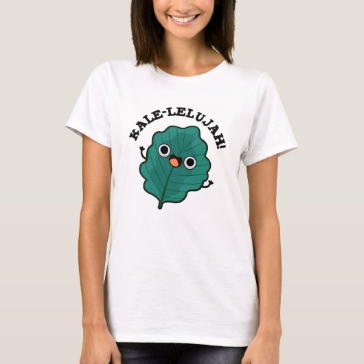 Kale-lelujah Funny Veggie Kale Pun T-shirt (Voorkant)
