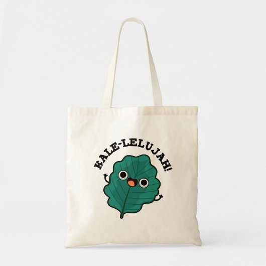 Kale-lelujah Funny Veggie Kale Pun Tote Bag (Voorkant)