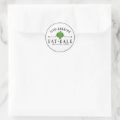 Kale Love Live Breathe Eat Kale Custom Ronde Sticker (Tas)