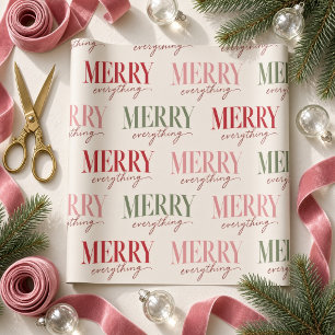 Kale Merri Alles Script Typografie Roze Groen Cadeaupapier