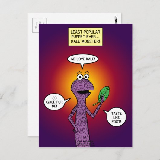 Kale Monster Briefkaart (Voorkant / Achterkant)