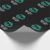 Kale My Vibe Funny Veggie Pun Dark BG Cadeaupapier (Hoek)