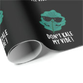 Kale My Vibe Funny Veggie Pun Dark BG Cadeaupapier (Rol Hoek)