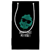 Kale My Vibe Funny Veggie Pun Dark BG Klein Cadeauzakje (Voorkant)