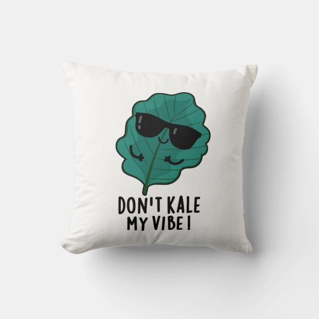 Kale My Vibe Funny Veggie Pun niet Kussen (Voorkant)