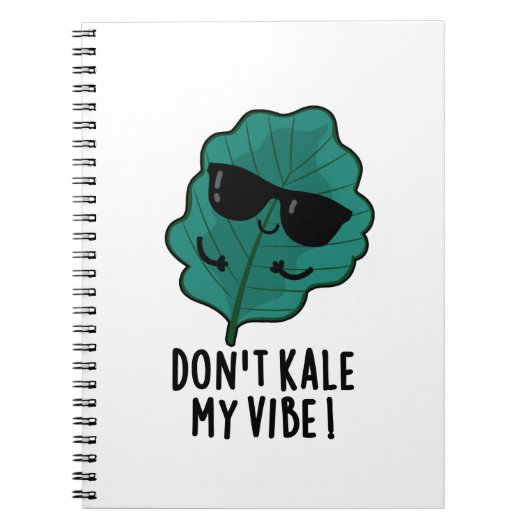 Kale My Vibe Funny Veggie Pun niet Notitieboek (Voorkant)