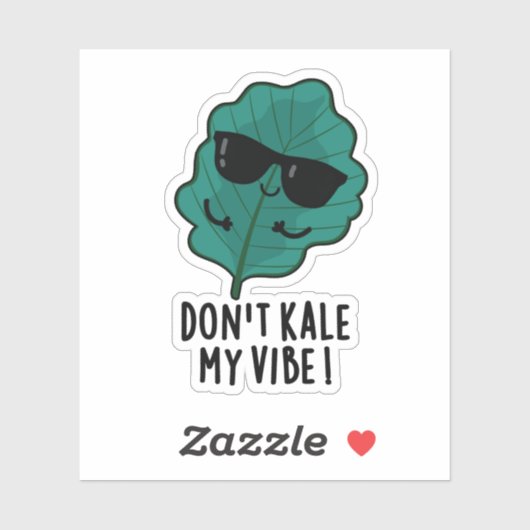 Kale My Vibe Funny Veggie Pun niet Sticker (Vel)