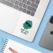 Kale My Vibe Funny Veggie Pun niet Sticker (Laptop met iPhone)