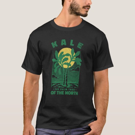 Kale Palm Tree of North Beach Vegetarian Vegan Pla T-shirt (Voorkant)