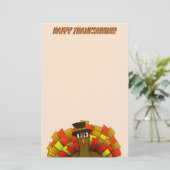Kale Pilgrim Dankzegingsdag  Briefpapier (Staand voorkant)