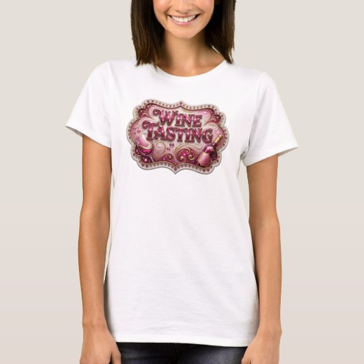 Kale Pink WIJNPROEVERIJ T-shirt (Voorkant)