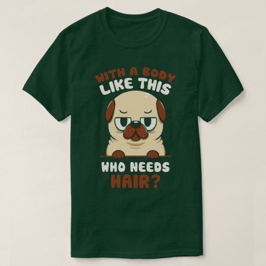 Kale Pug Grappige Hond van Tobe Fonseca T-shirt (Design voorkant)